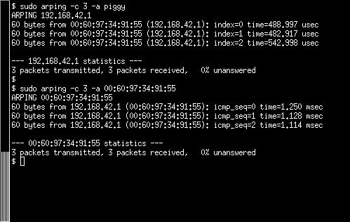 arping — отправляет IP-адреса и / или ARP-сообщения (на MAC-адрес)