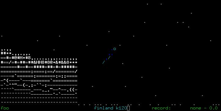 asciijump — Маленькая и забавная игра ASCII-art о прыжках с трамплина