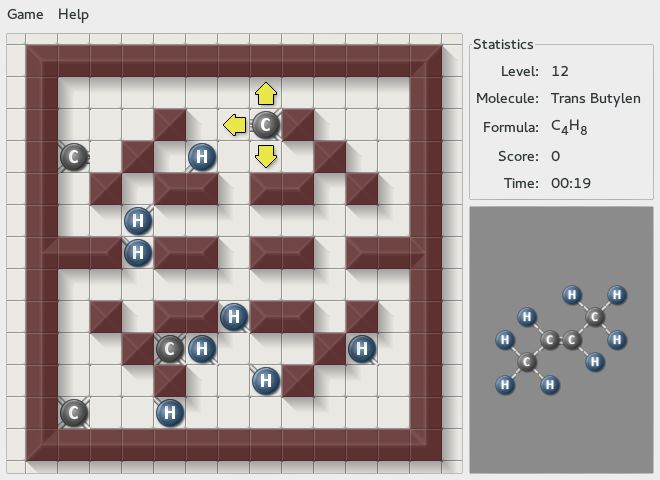 atomix — игра-головоломка для создания молекул из отдельных атомов
