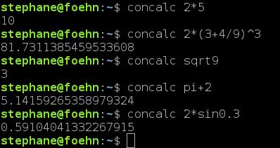 concalc — консольный калькулятор