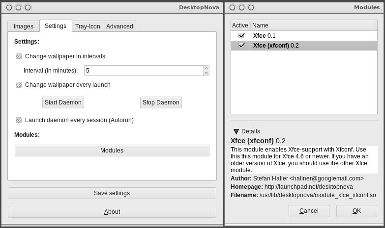 desktopnova-module-xfce — Модуль Xfce для DesktopNova