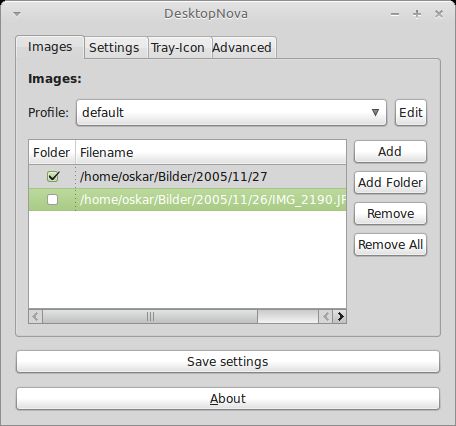 desktopnova — утилита, которая автоматически изменяет обои