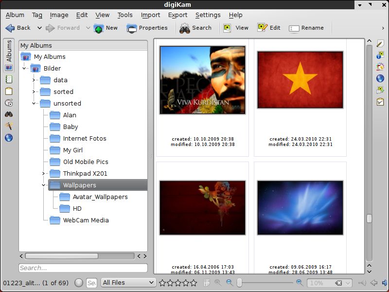 digikam — приложение для управления цифровыми фотографиями для KDE