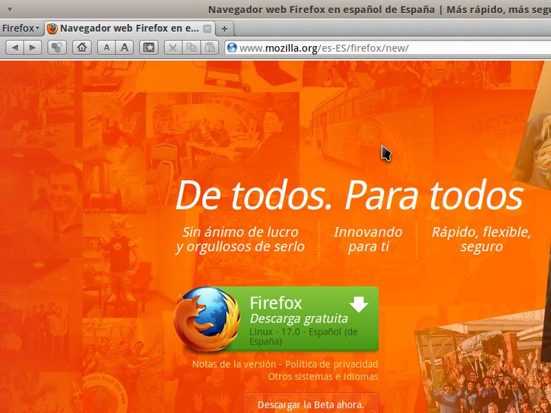 firefox-locale-es — Испанский; Кастильский языковой пакет для Firefox