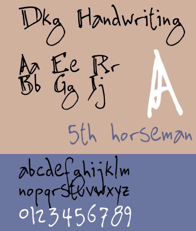 fonts-dkg-handwriting — шрифт, который имитирует почерк Даниэля Кан Гаймора
