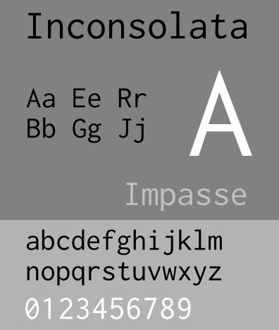 fonts-inconsolata — моноширинный шрифт для довольно кодовых списков и для терминала
