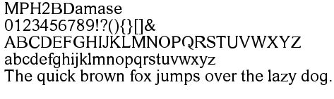 fonts-mph-2b-damase — шрифт с символьными диапазонами от Unicode 4.1