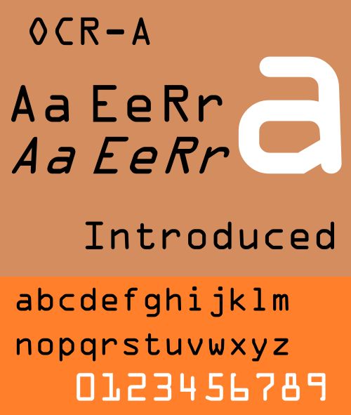 fonts-ocr-a — Шрифт ANSI, читаемый компьютерами 1960-х годов