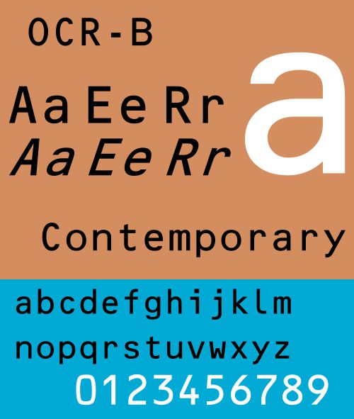 fonts-ocr-b — машиночитаемый шрифт, используемый в паспортах