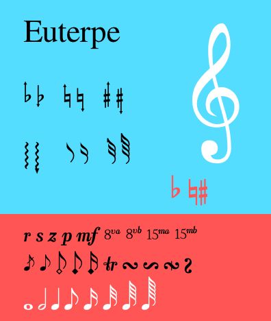 fonts-oflb-euterpe — unicode музыкальный шрифт