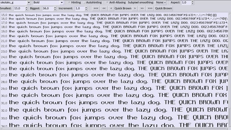 fonts-okolaks — декоративный, без засечек