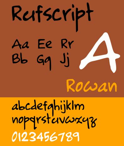 fonts-rufscript — шрифт на основе почерка для латинских символов