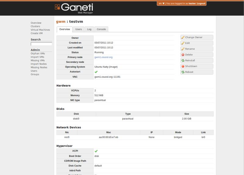 ganeti — диспетчер виртуализации кластера