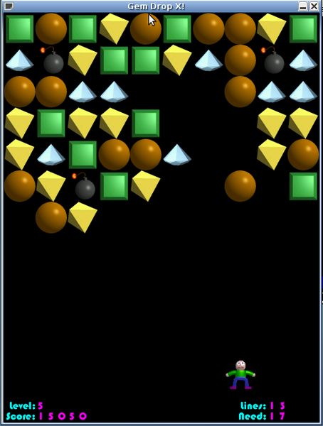 gemdropx — Gem Drop X - интересная однопользовательская игра-головоломка для X11