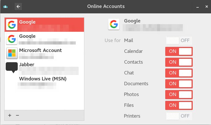 gnome-online-accounts — служба для управления онлайн-счетами для рабочего стола GNOME