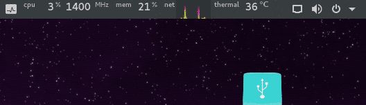 gnome-shell-extension-system-monitor — Отображение системной информации в строке состояния GNOME Shell