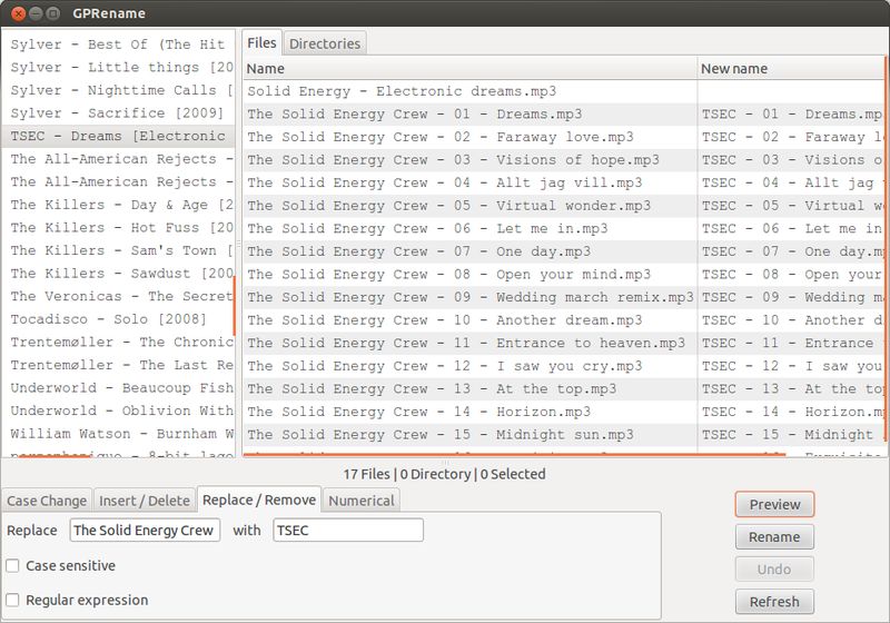 gprename — Полный пакетный переименование для Linux