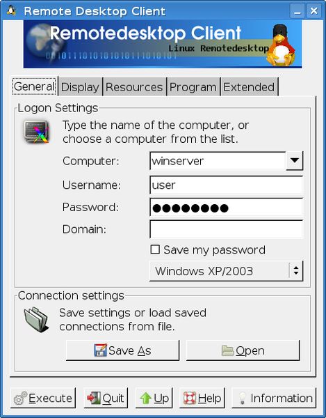 grdesktop — Интерфейс GNOME для клиента rdesktop