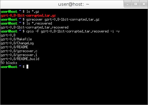 gzrt — Инструментарий восстановления gzip