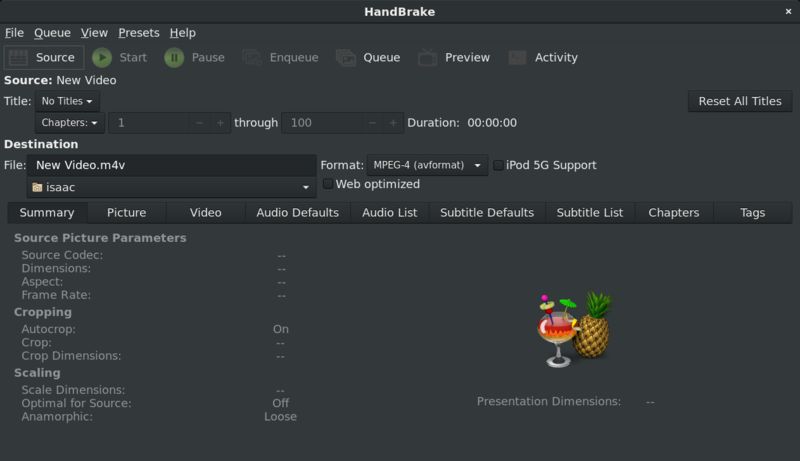 handbrake — универсальный DVD-риппер и видео-транскодер (GTK+ GUI)