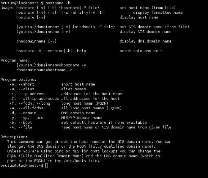 hostname — утилита для установки / show имя хоста или доменное имя