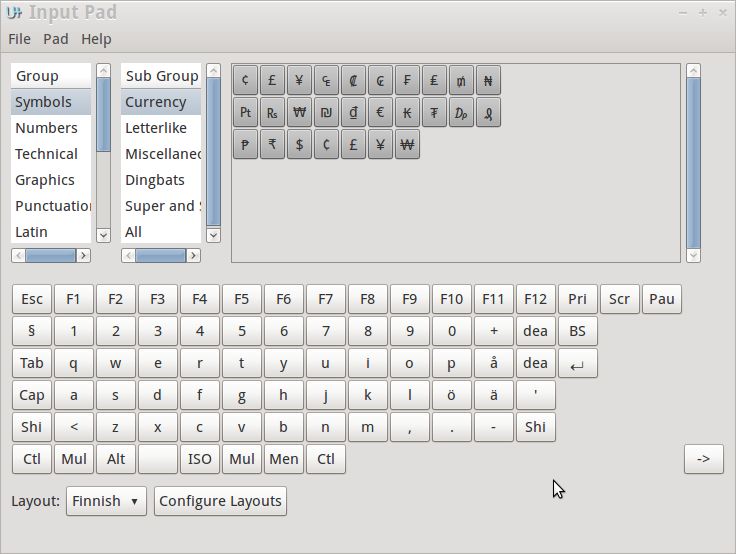 input-pad — Экран ввода на экране для отправки символов с помощью мыши