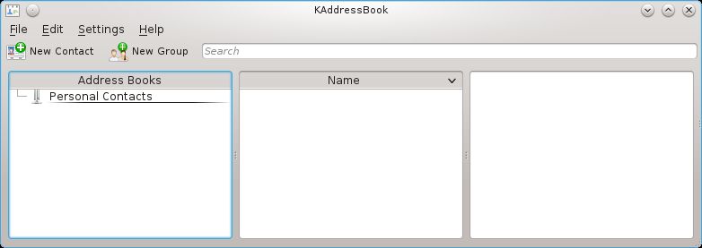 kaddressbook — менеджер адресной книги и контактных данных