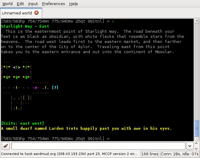 kildclient — мощный MUD-клиент со встроенным интерпретатором Perl