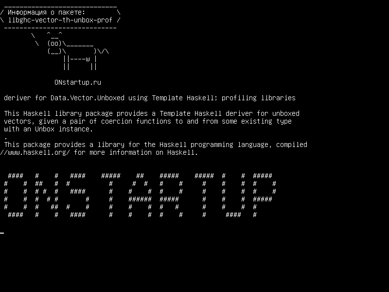 libghc-vector-th-unbox-prof — выводить для Data.Vector.Unboxed с использованием шаблона Haskell; профилирующие библиотеки