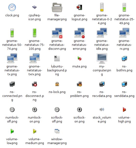 lubuntu-lxpanel-icons — специальные иконки для Lubuntu