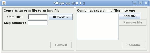 mkgmapgui — Графический интерфейс пользователя для mkgmap