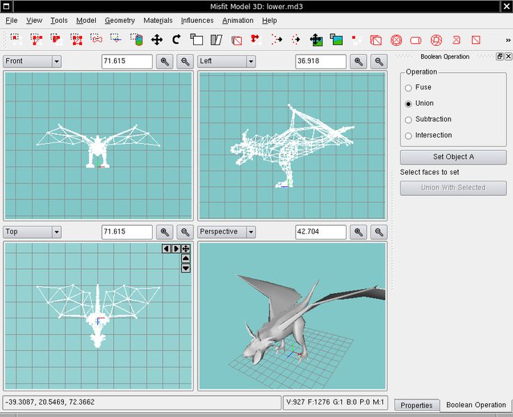 mm3d — Редактор 3D-моделей на основе OpenGL