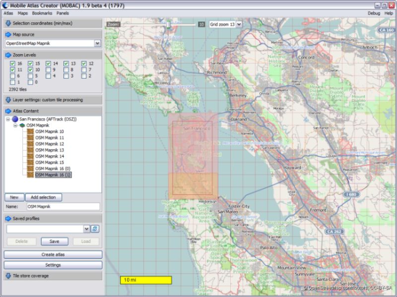 mobile-atlas-creator — программа для создания автономных атласов для приложений GPS / Cell