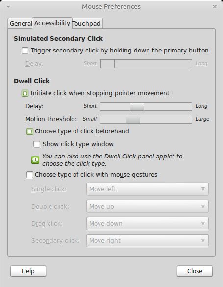 mousetweaks — улучшения доступности мыши для рабочего стола GNOME