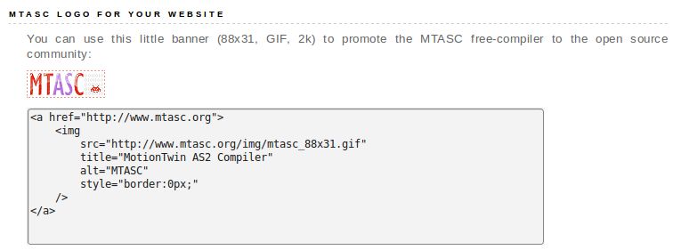 mtasc — Компилятор ActionScript 2 для Flash (SWF)