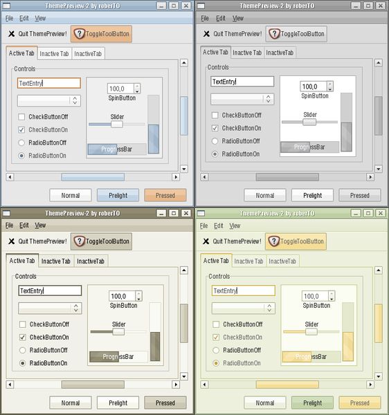murrine-themes — темы для двигателя gtk2 murrine