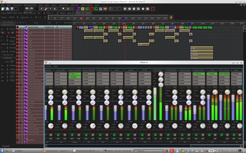 muse — Qt4-based audio / MIDI-секвенсор