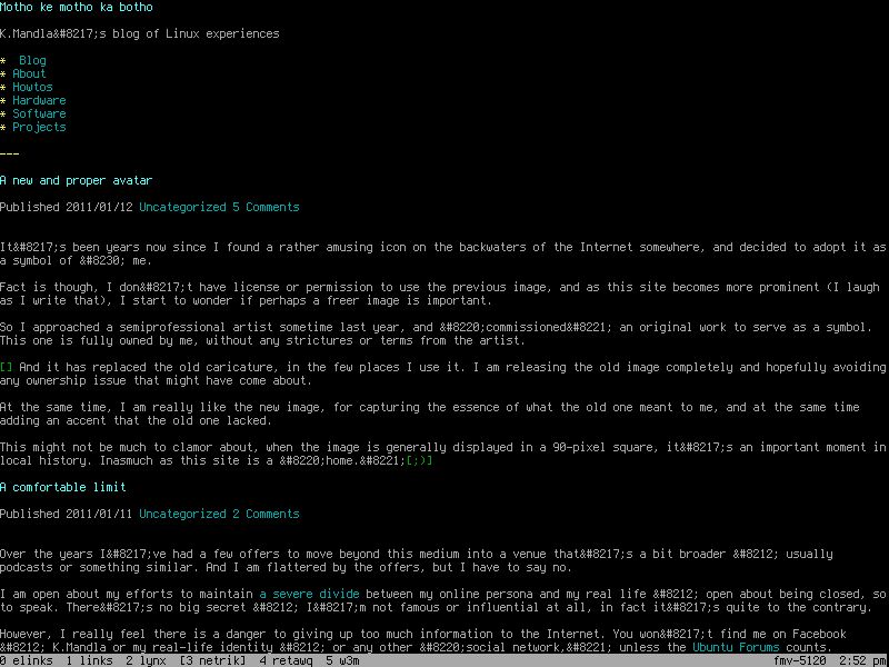netrik — текстовый режим WWW-браузер с vi, подобный keybindings
