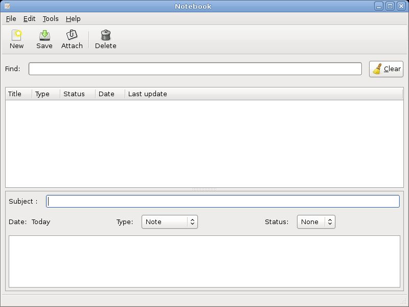 notebook-gtk2 — Редактор журналов GTK+