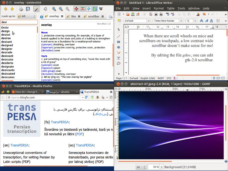 overlay-scrollbar-gtk2 — Модуль GTK 2 для наложения полос прокрутки