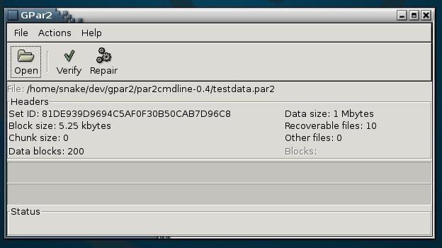 parchive — Используйте файлы PAR для восстановления недостающих частей многочастных архивов