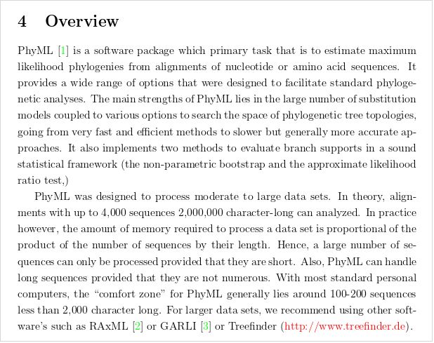 phyml — Филогенетическая оценка с использованием максимального правдоподобия