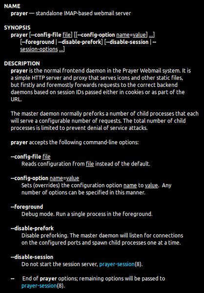 prayer — автономный сервер электронной почты на основе IMAP