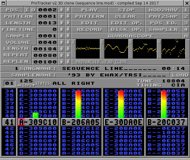 protracker — Амига ProTracker v2.3D клон для современных компьютеров