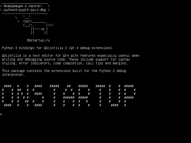 python3-pyqt4.qsci-dbg — Связи Python 3 для QScintilla 2 (расширения отладки Qt 4)