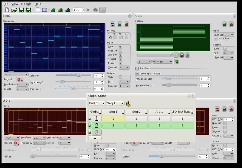 qmidiarp — MIDI-арпеджиатор для ALSA