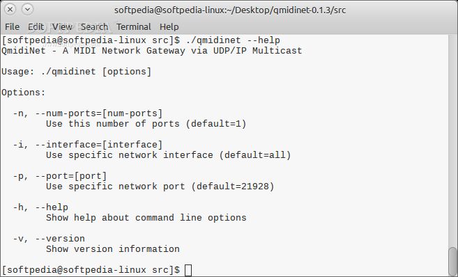 qmidinet — Шлюз MIDI-сети через многоадресную рассылку UDP /IP