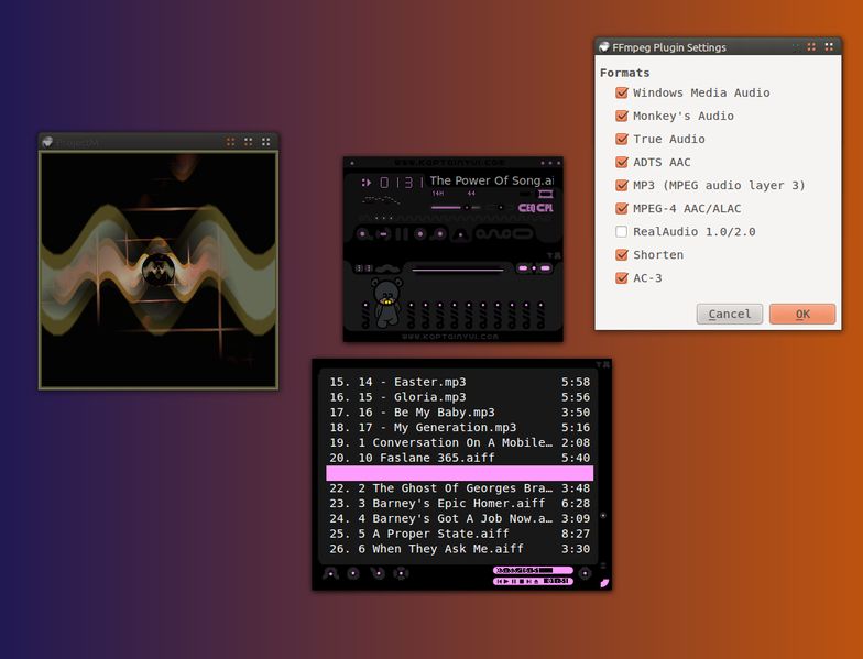 qmmp-plugin-projectm — qmmp audio player - плагин визуализации projectM