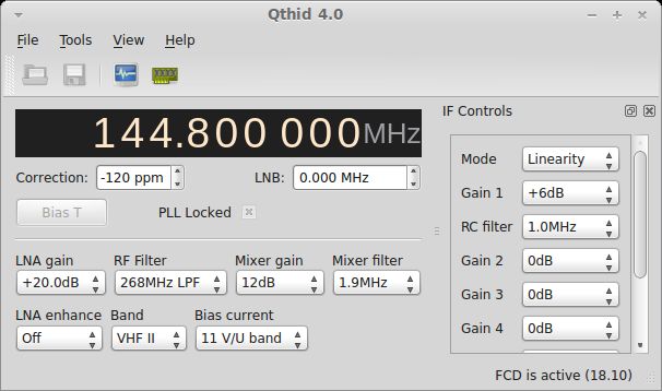 qthid-fcd-controller — Контроллер Funcube Dongle