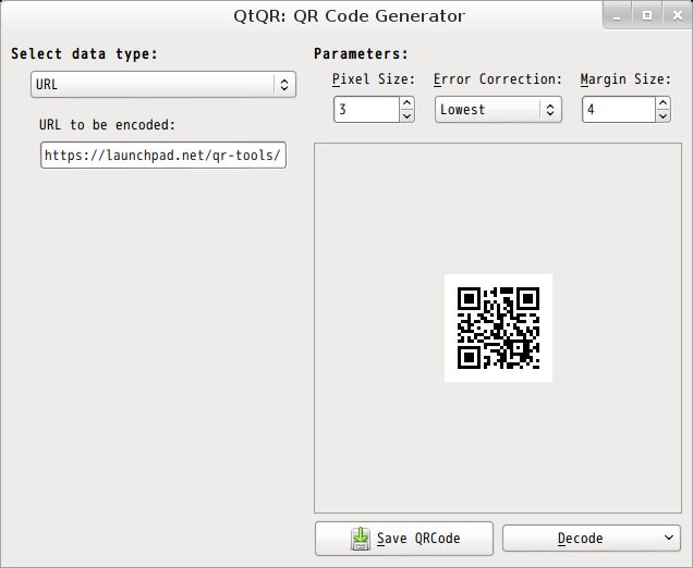 qtqr — Интерфейс Qt для генератора и декодера QR-кода